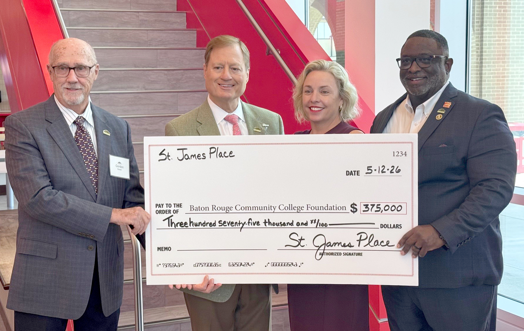 St. James Place Invests in the Future of Healthcare Education at Baton Rouge Community College